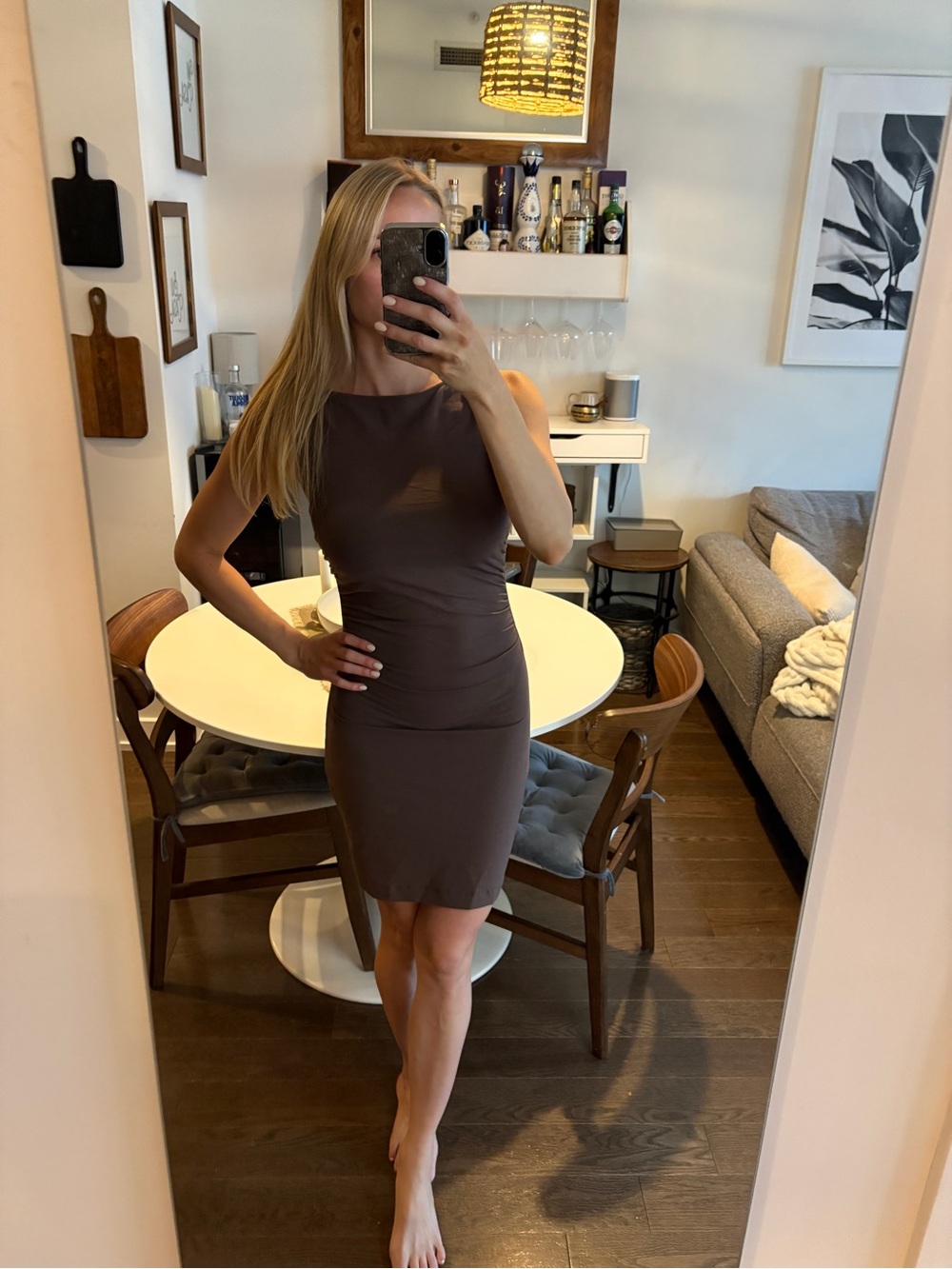 NWT dynamite mini dress brown